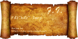 Fükő Imre névjegykártya