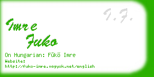 imre fuko business card